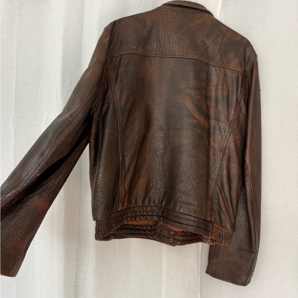 ✦ Vintage Faded Leather Moto Jacket ✦ - Picture 8 of 8